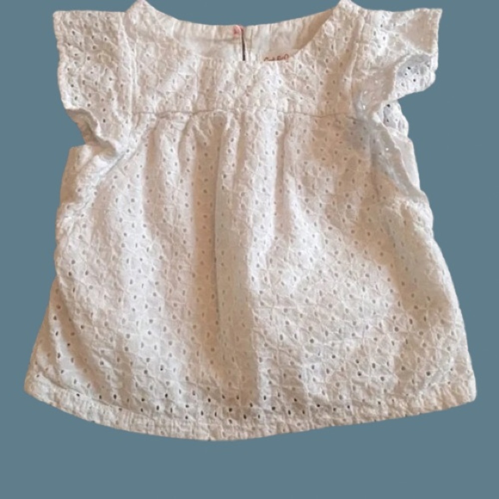 Cat & Jack White Eyelet Kids Blouse